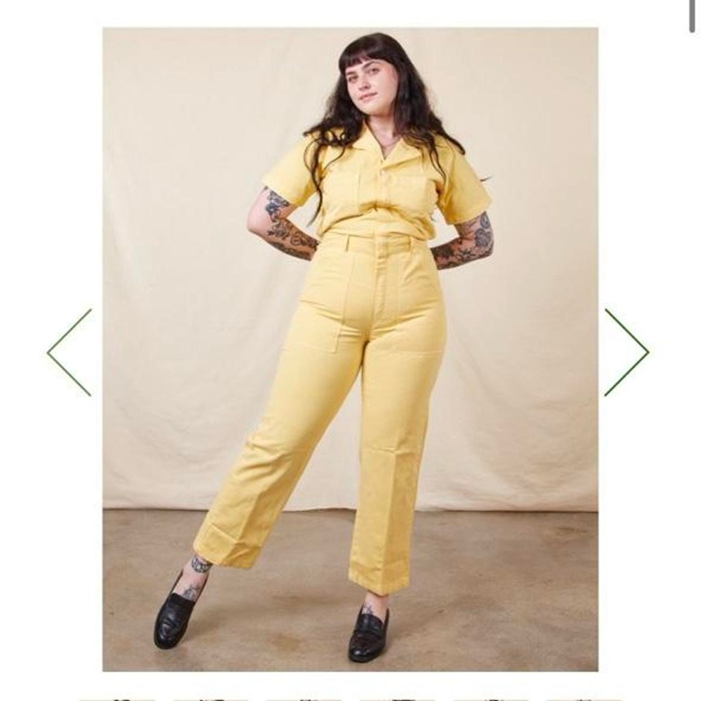 Big Bud Press short sleeve Butter Yellow Jumpsuit
